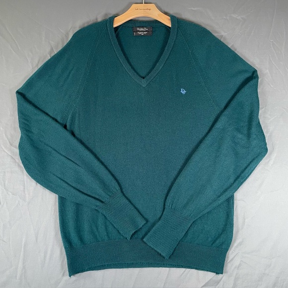 Vintage Christian Dior Monsieur Sweater Men's Medium Blue V